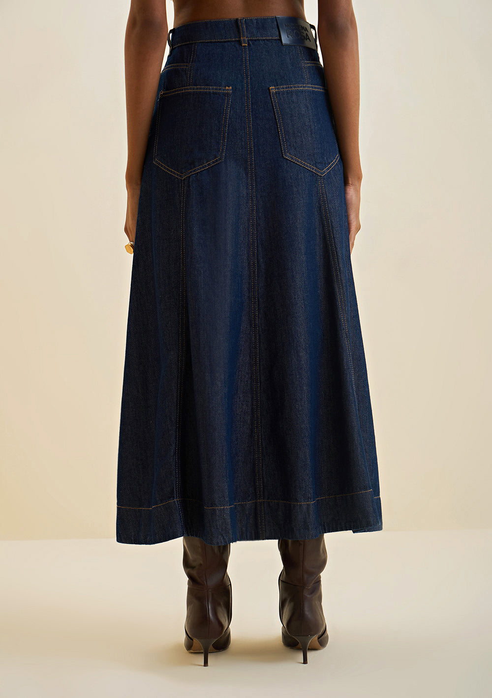 Pollera Evasé Tiro Alto Midi