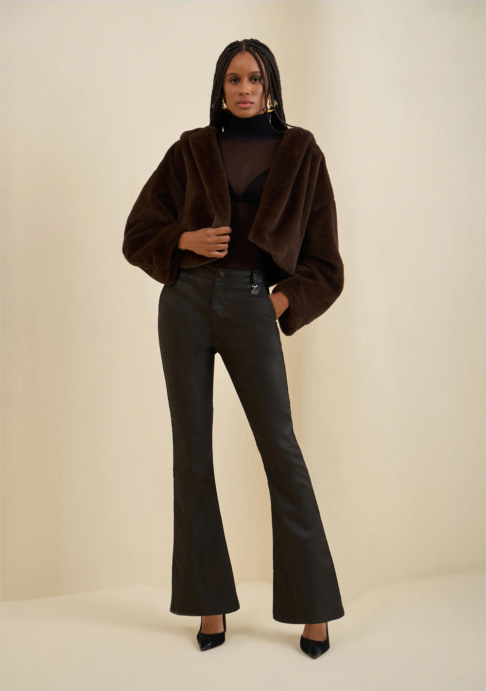 Pantalón Boot Cut Tiro Alto