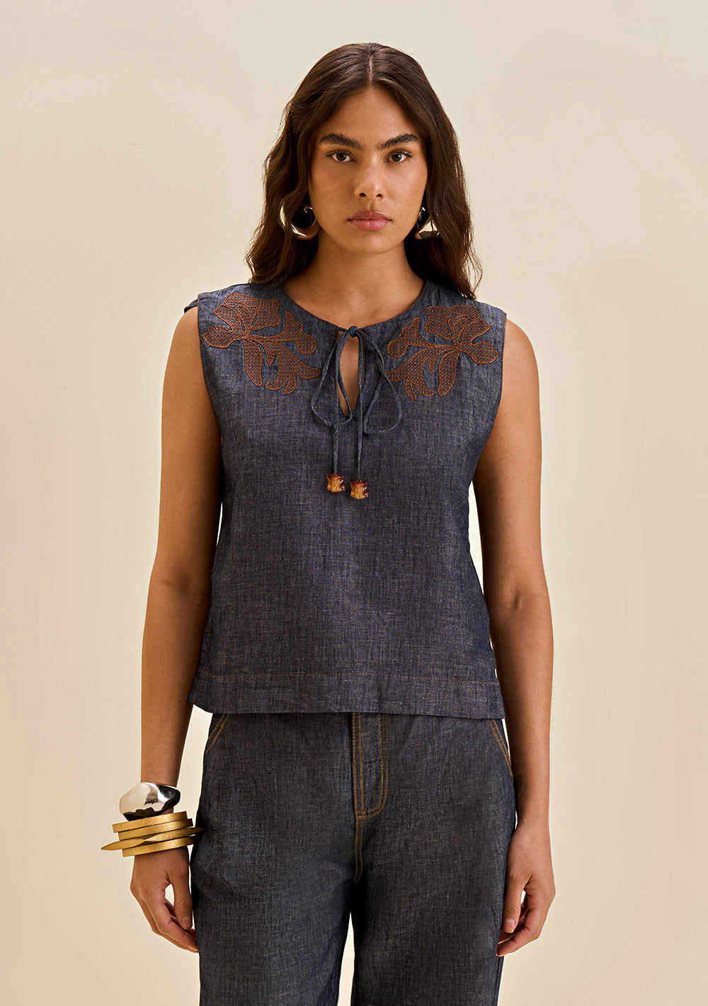 Blusa Suelta Escote Canoa Sin Tirantes
