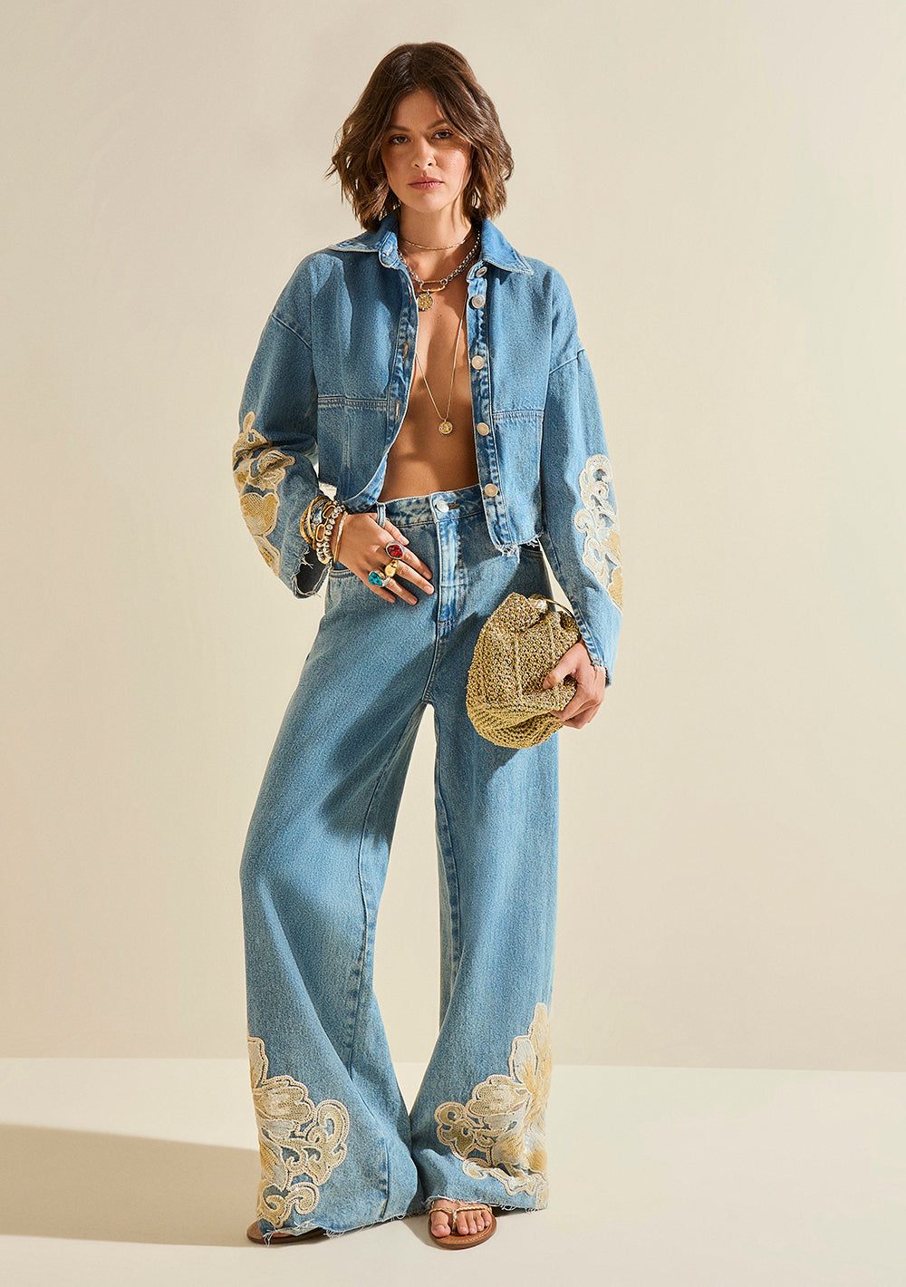 Jaqueta Oversized Mangas Largas