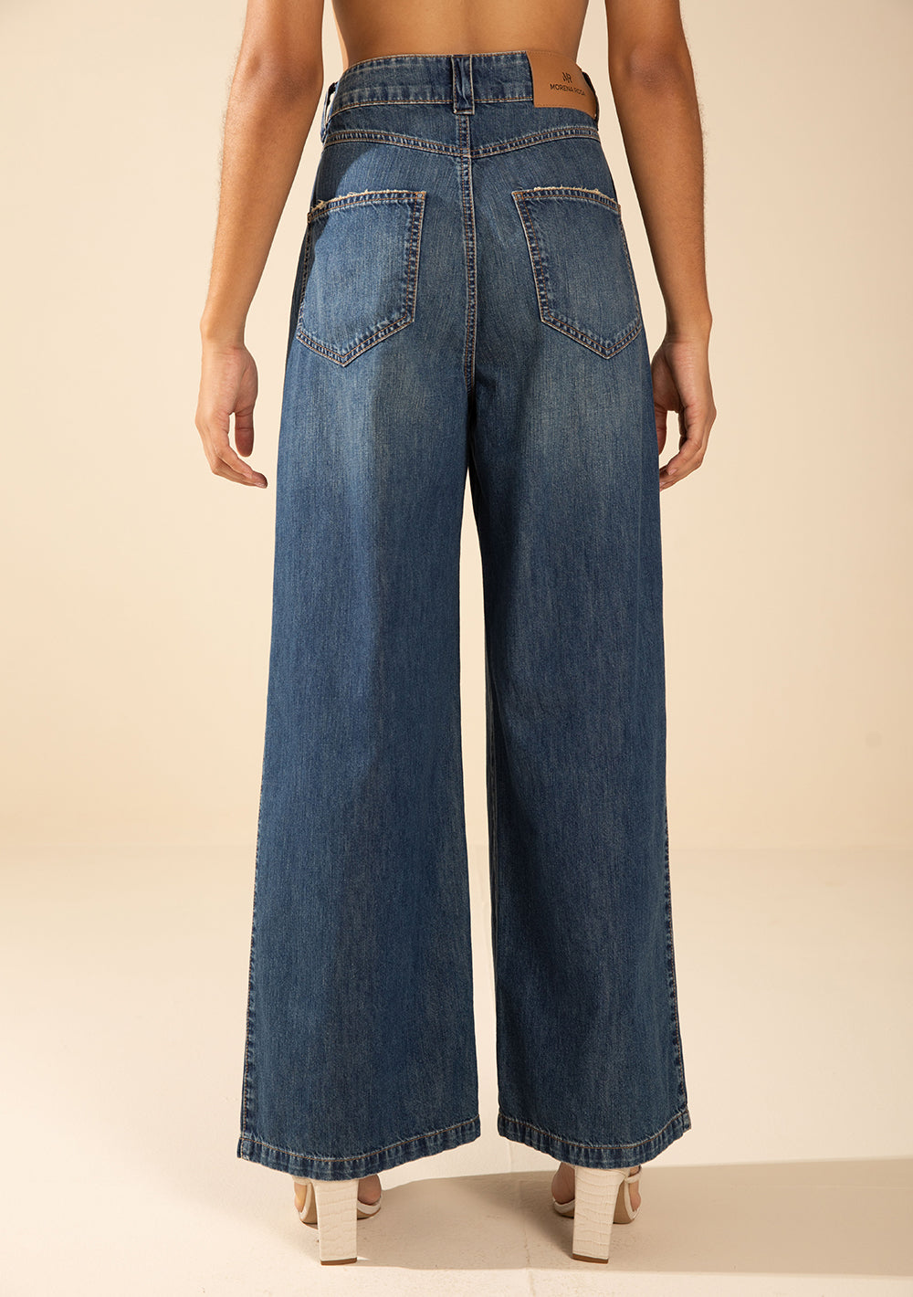 Jeans Pantalona Tiro Alto