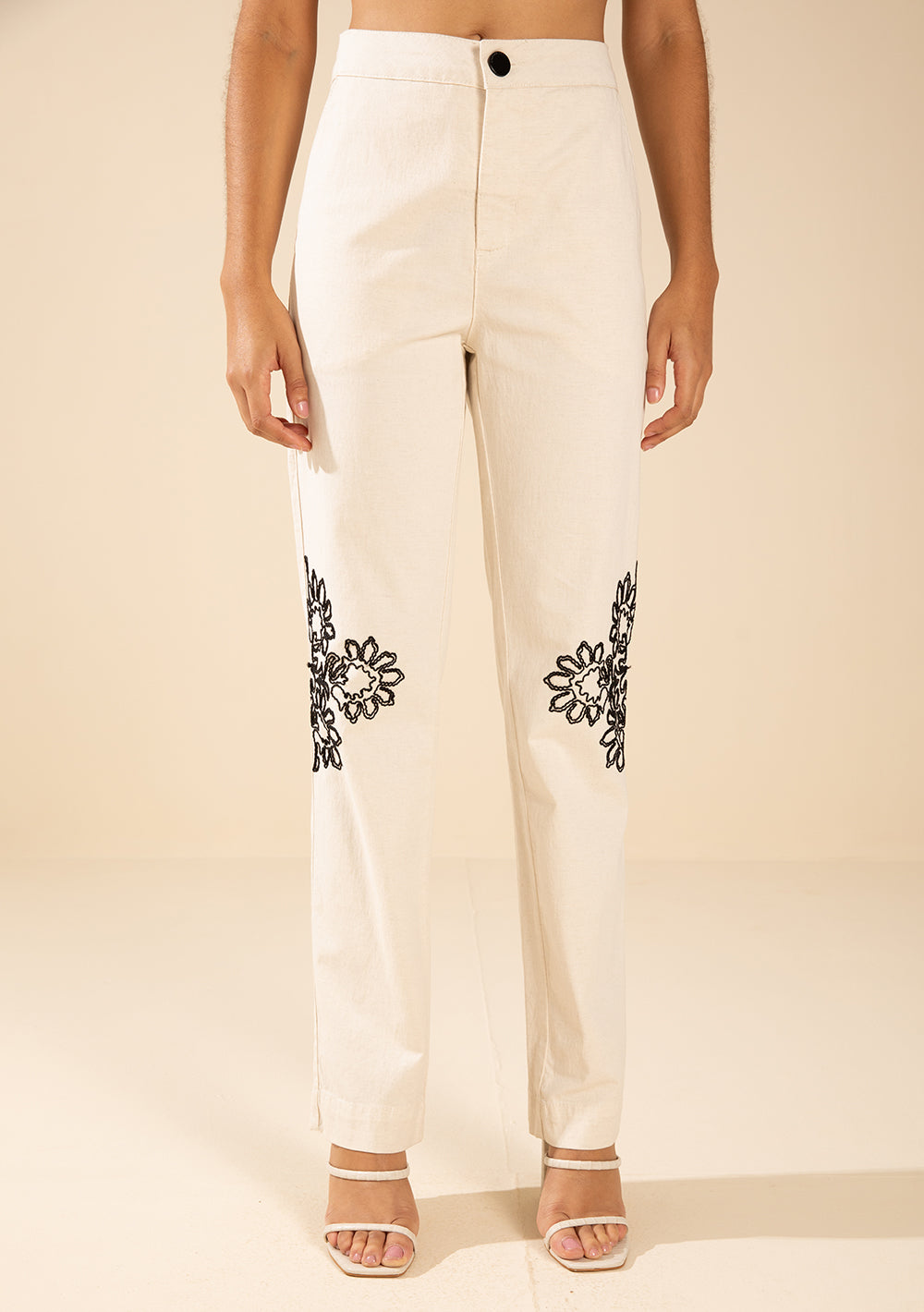 Pantalón Recto Tiro Medio