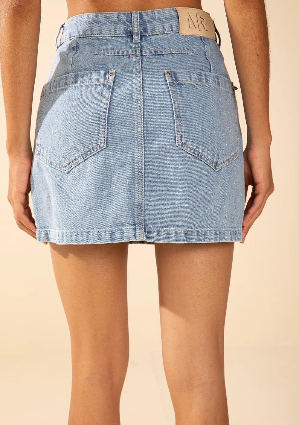 Pollera Recta Tiro Alto Corta