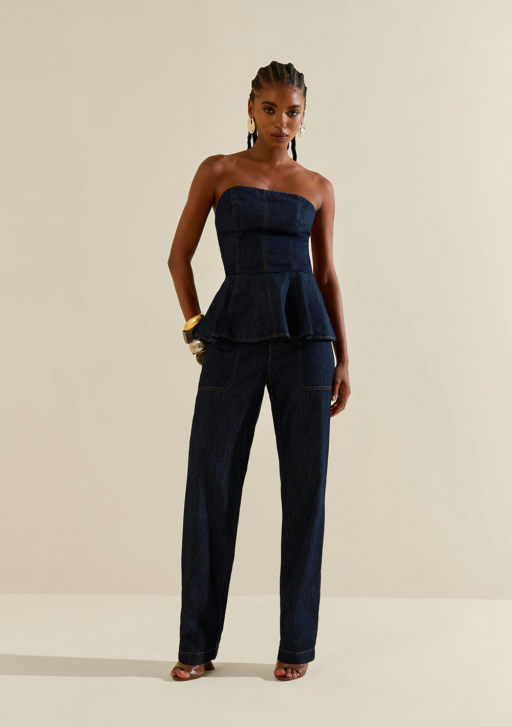 Jeans Recto Tiro Alto