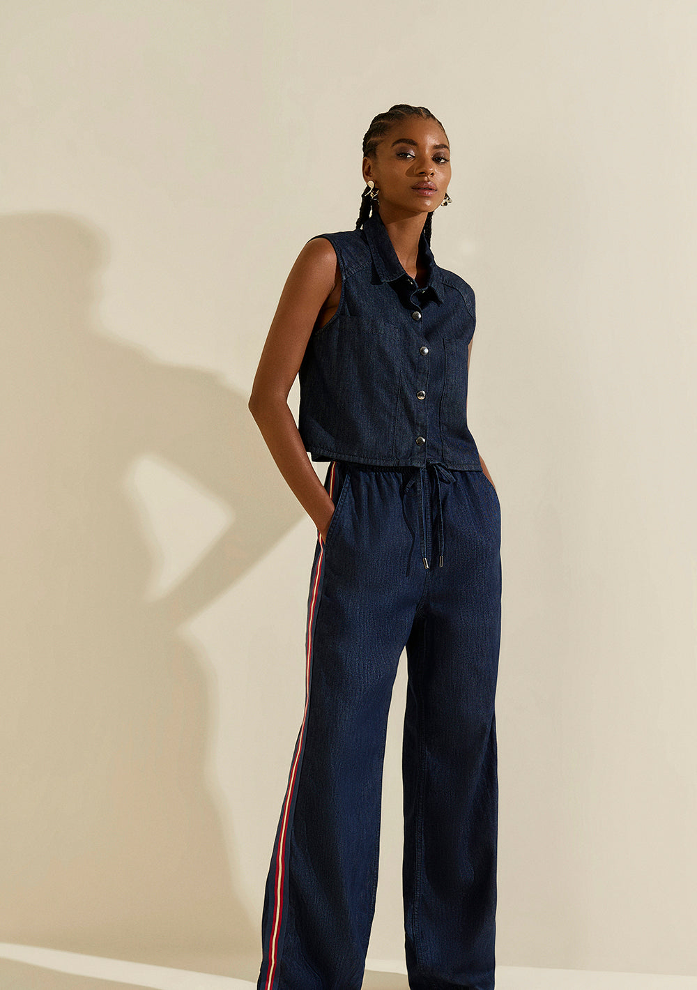 Jeans Palazzo Tiro Alto