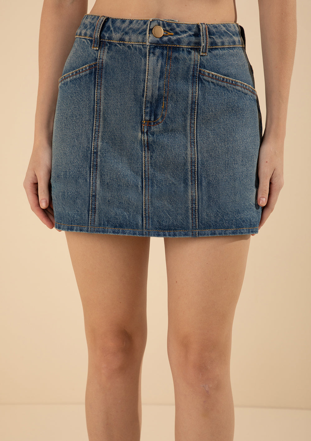 Pollera Corta Recta Tiro Alto