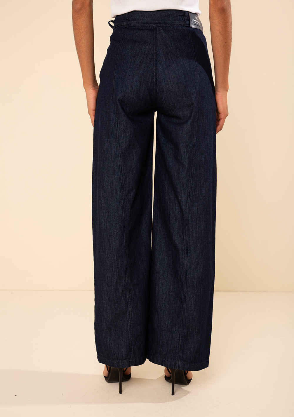Pantalón Jeans Palazzo Tiro Alto