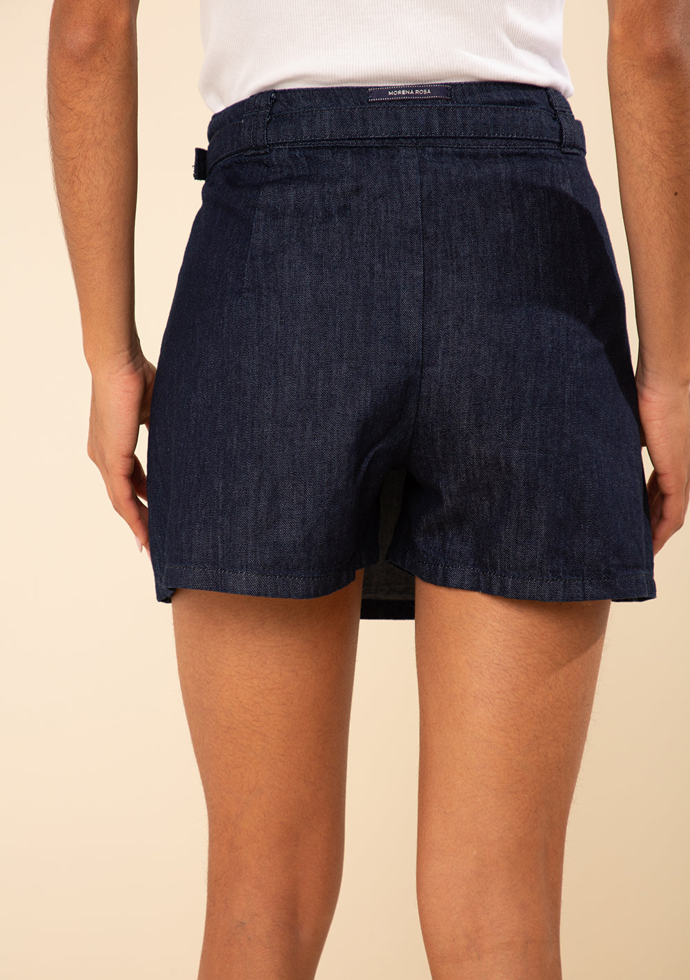 Shorts Pollera Jeans Recto Tiro Alto