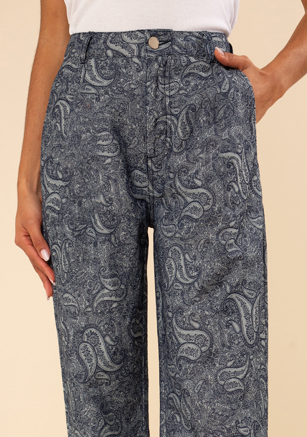 Pantalón Wide Tiro Alto