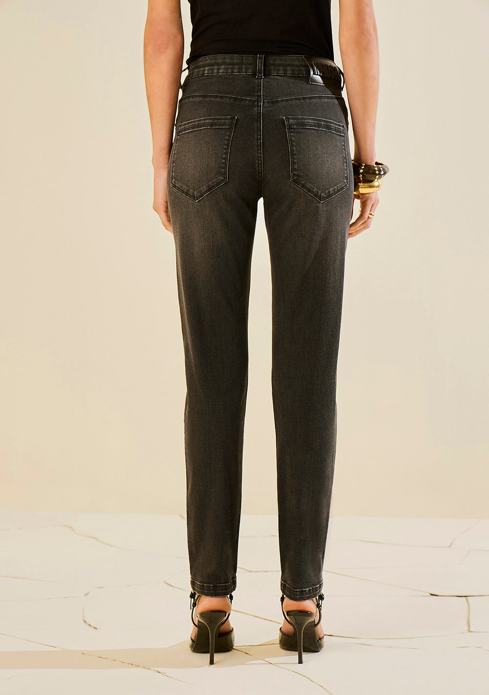 Jeans Skinny Tiro Alto