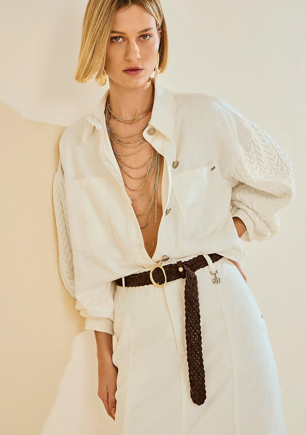 Chaqueta Suelta Mangas Largas