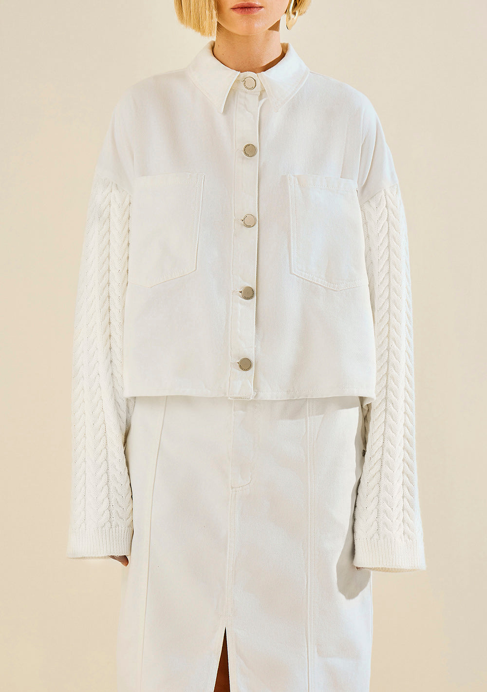 Chaqueta Suelta Mangas Largas