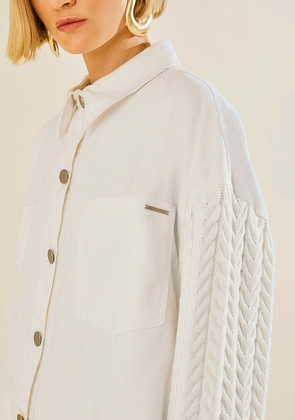 Chaqueta Suelta Mangas Largas