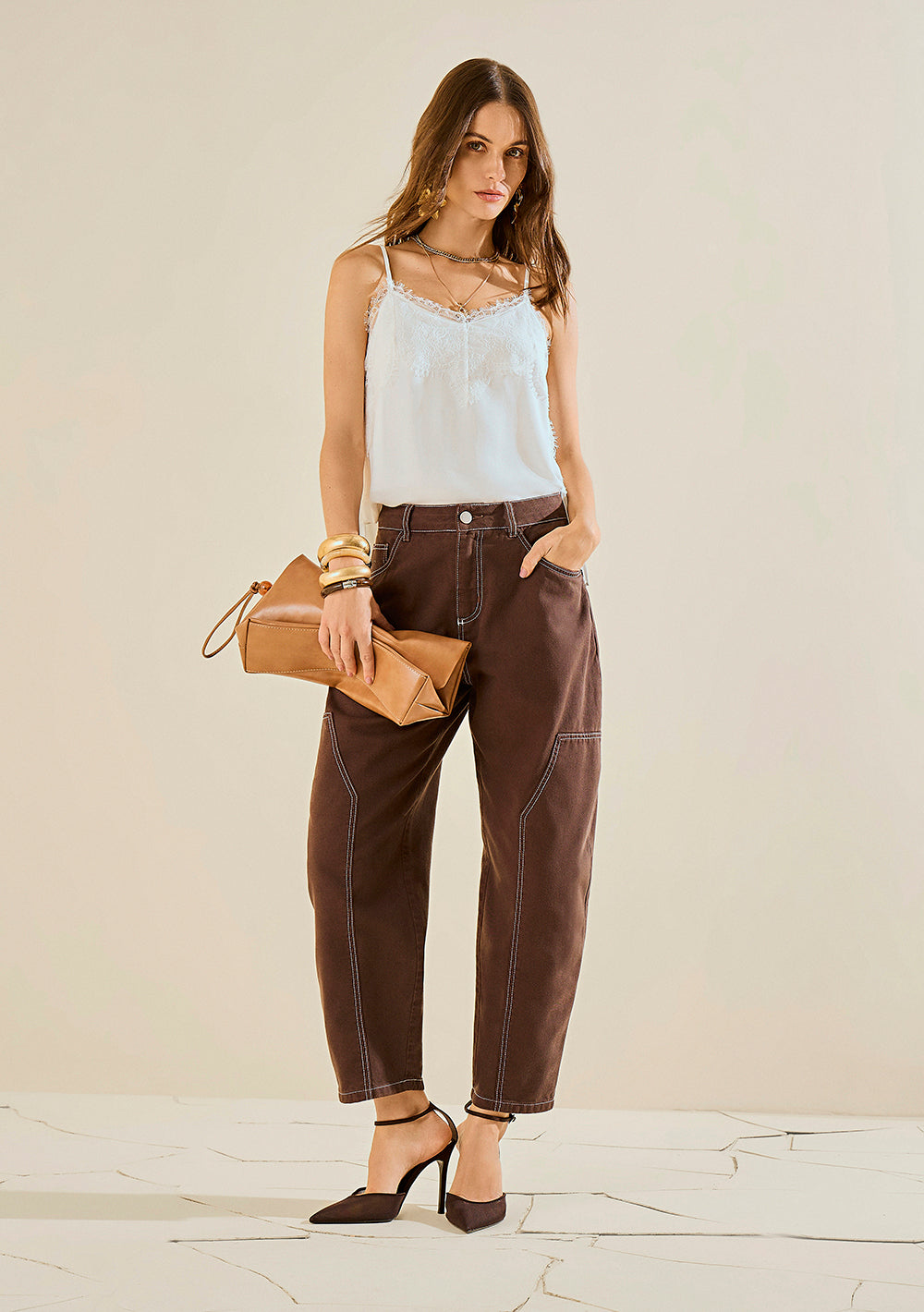Pantalón Carrot Tiro Alto
