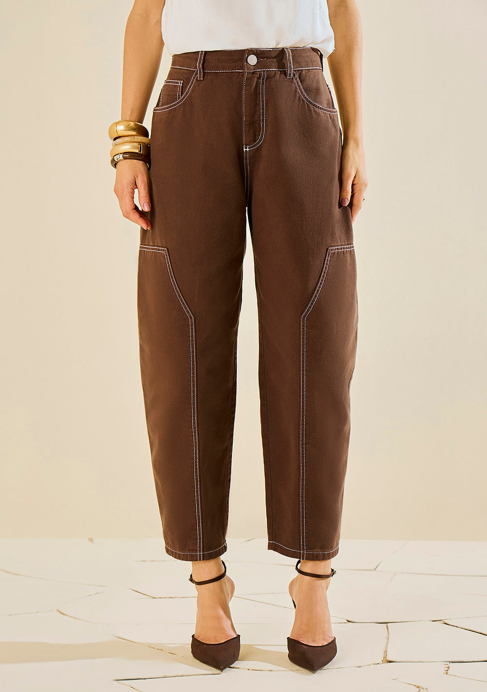 Pantalón Carrot Tiro Alto