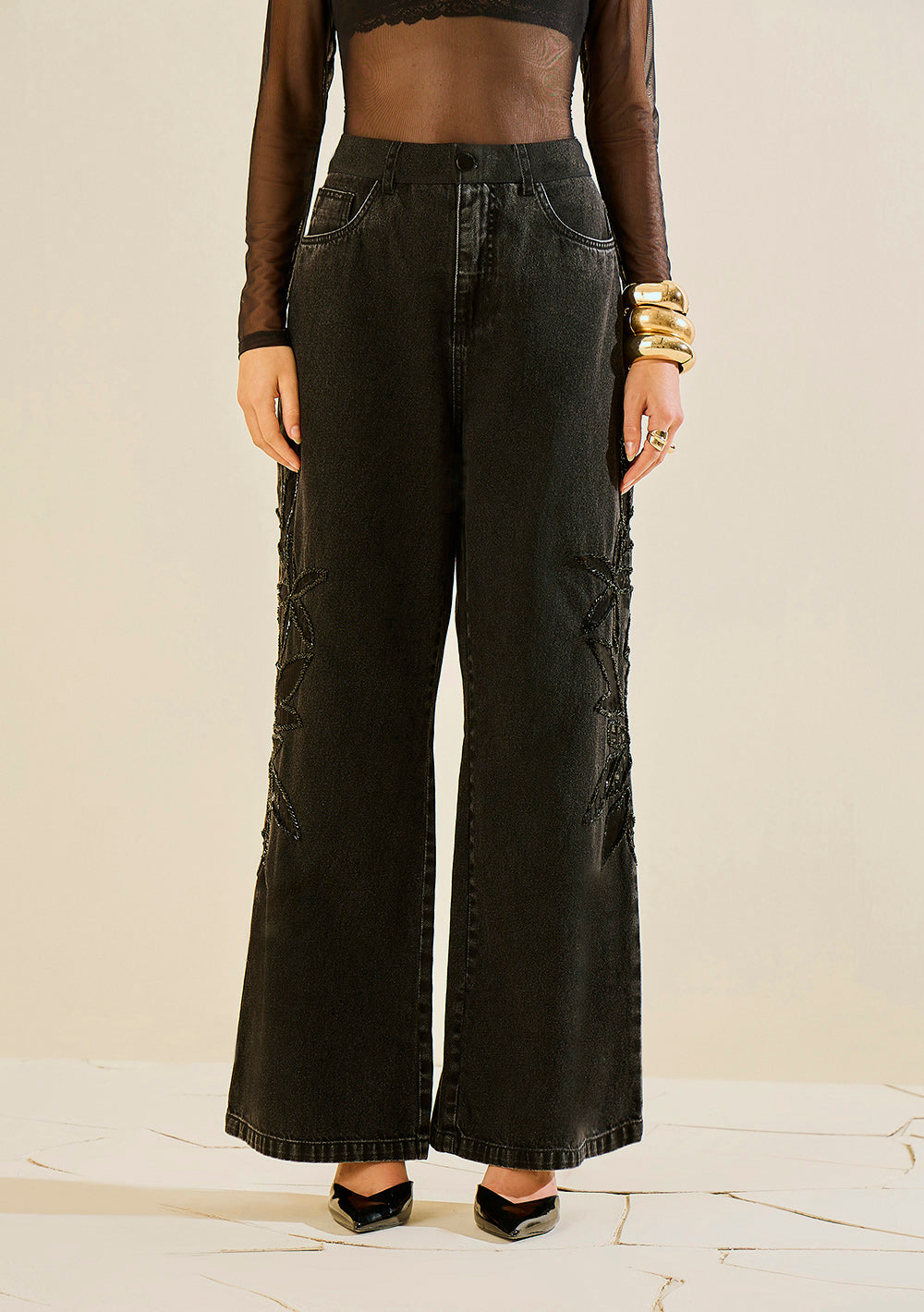 Jeans Recto Tiro Alto