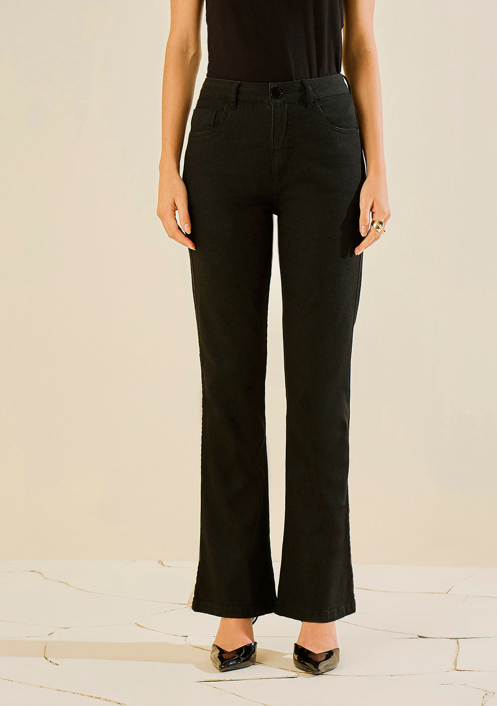Jeans Bootcut Tiro Alto