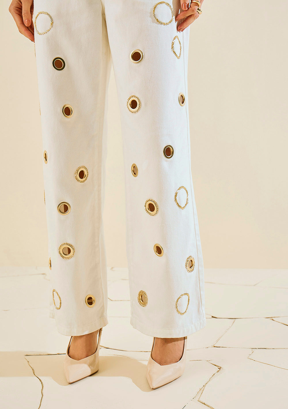 Pantalón Wide Leg Tiro Medio