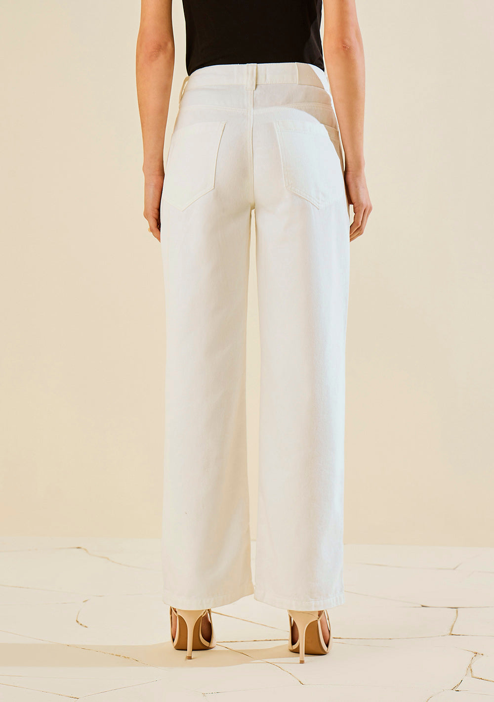 Pantalón Wide Leg Tiro Medio