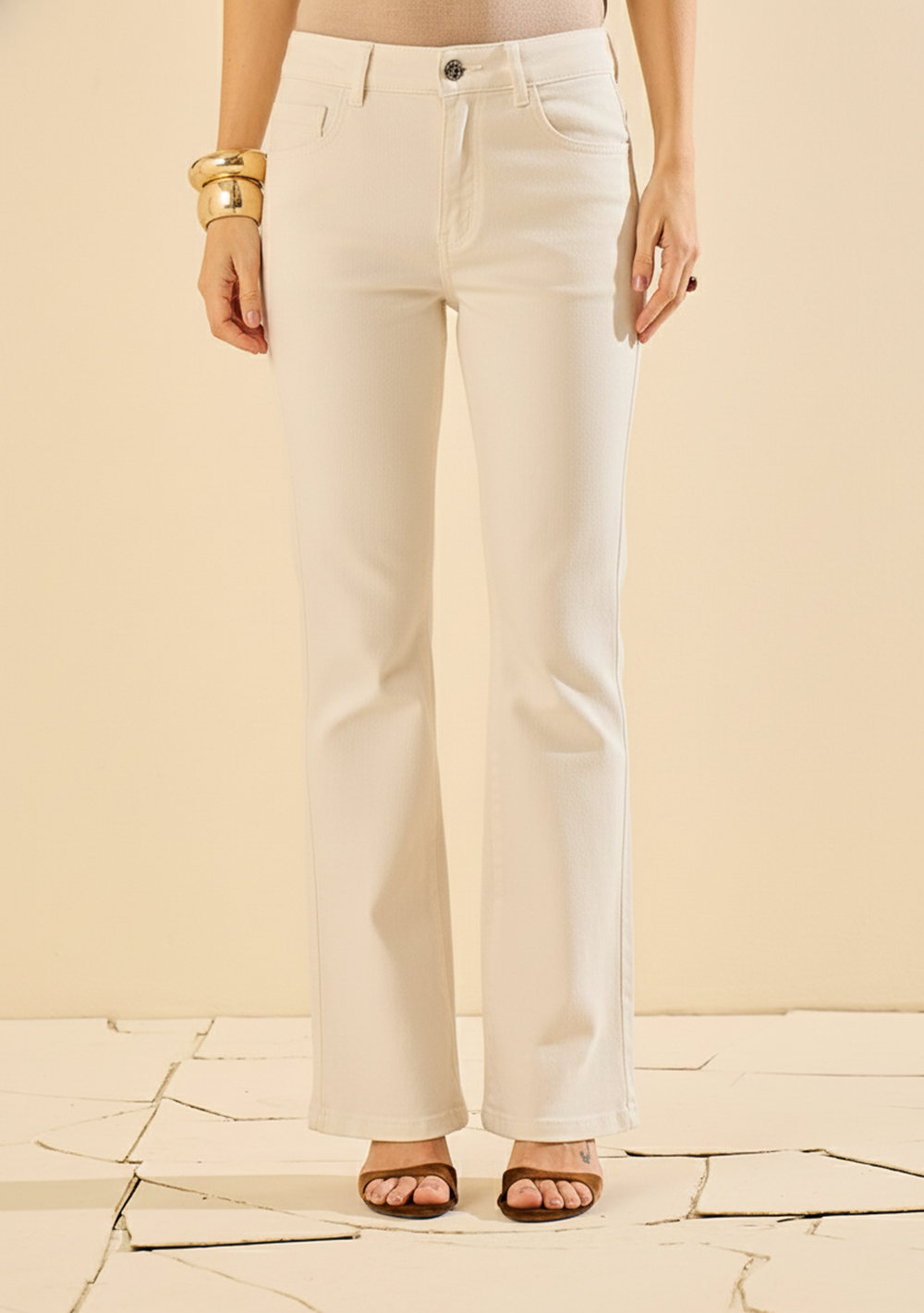 Pantalón Bootcut Tiro Alto
