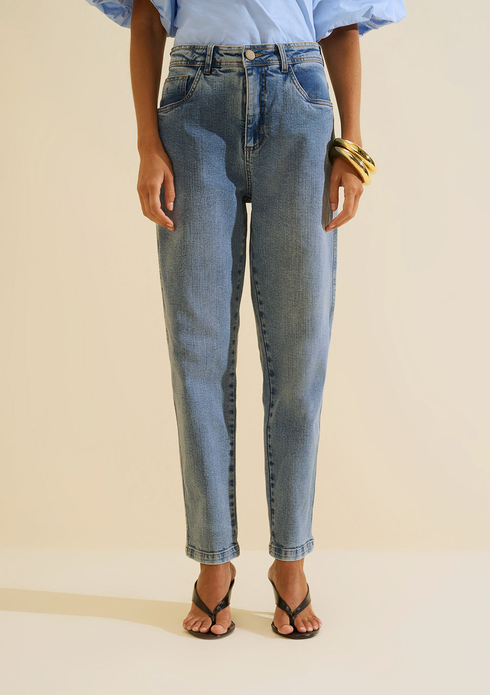 Pantalón Jeans Mom Tiro Alto