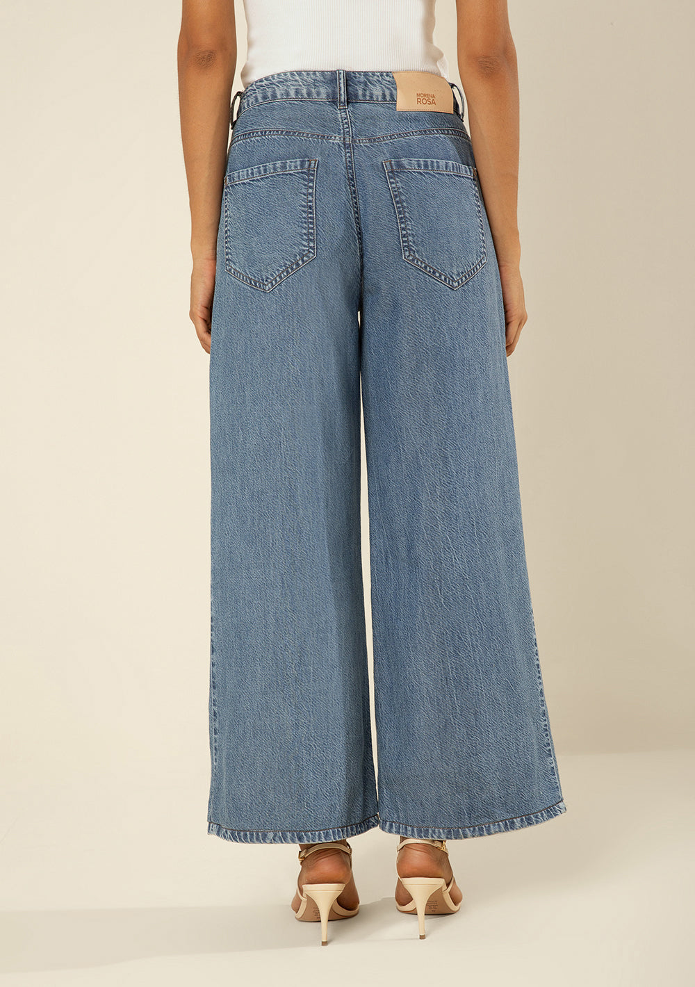 Pantalón Jeans Wide Leg Tiro Alto