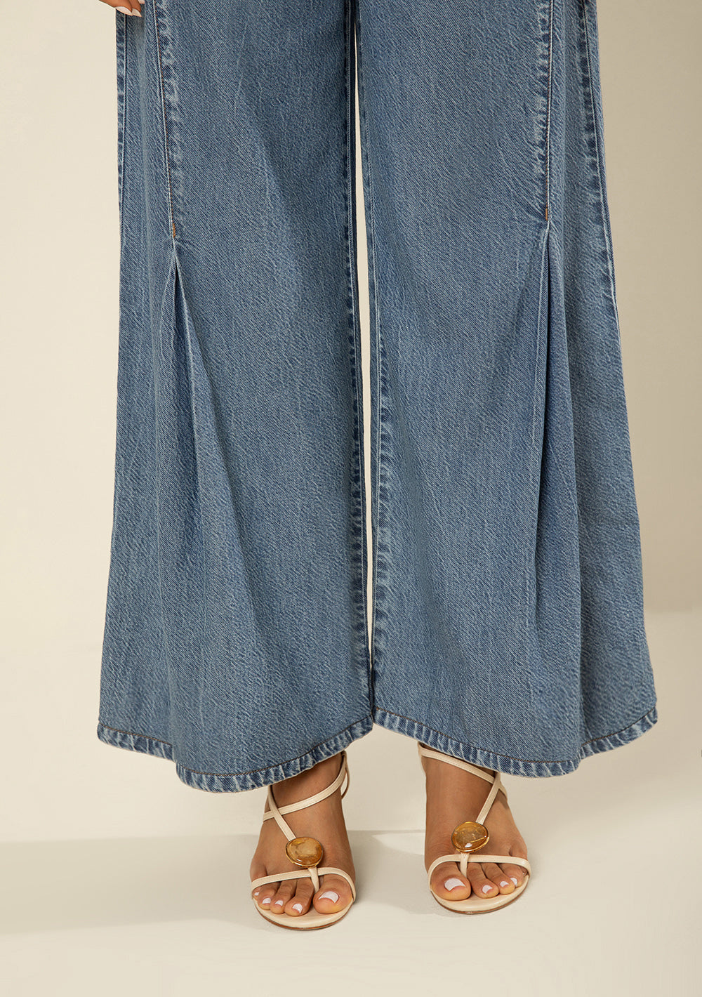 Pantalón Jeans Wide Leg Tiro Alto
