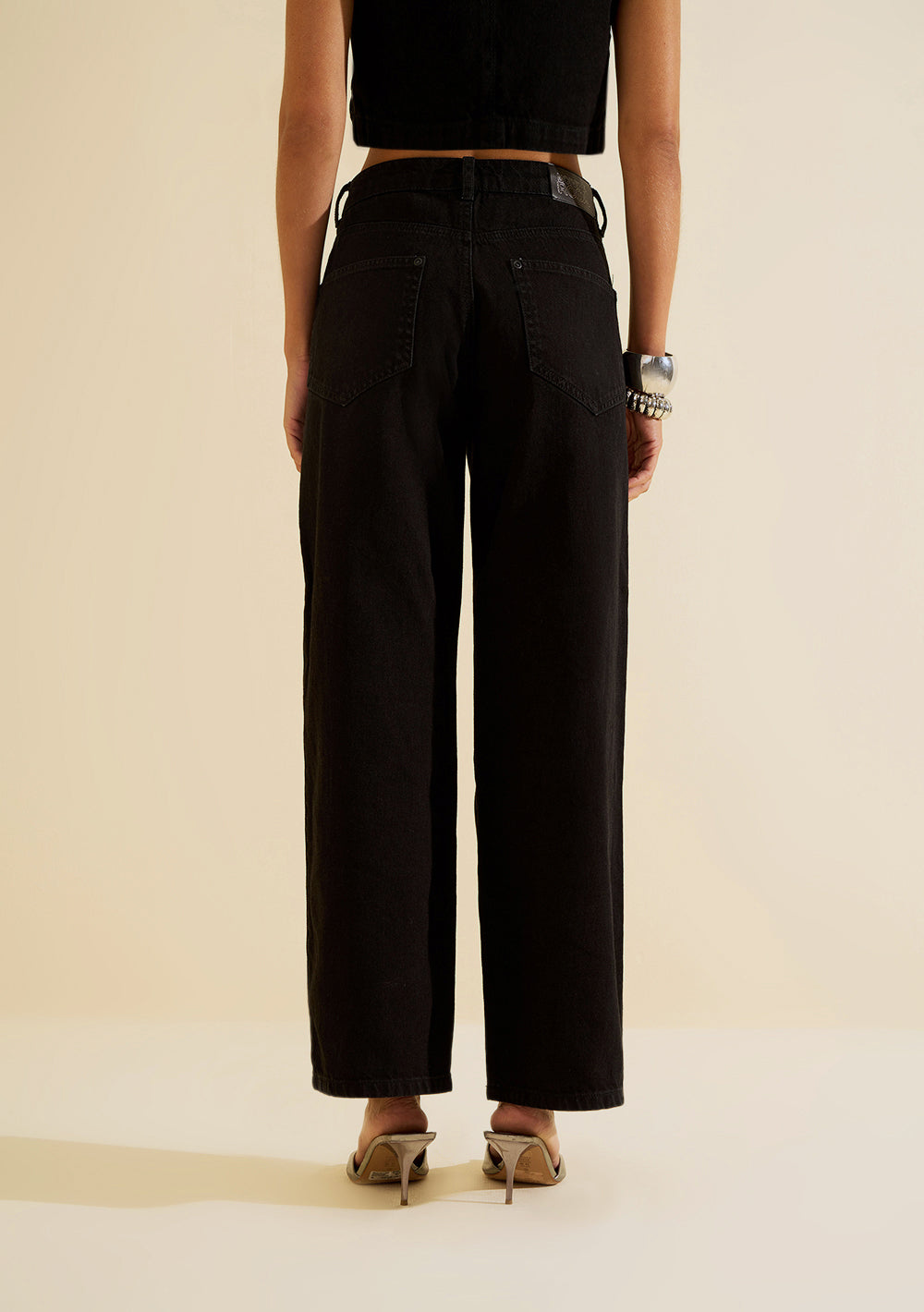 Pantalón Jeans Wide Leg Tiro Alto