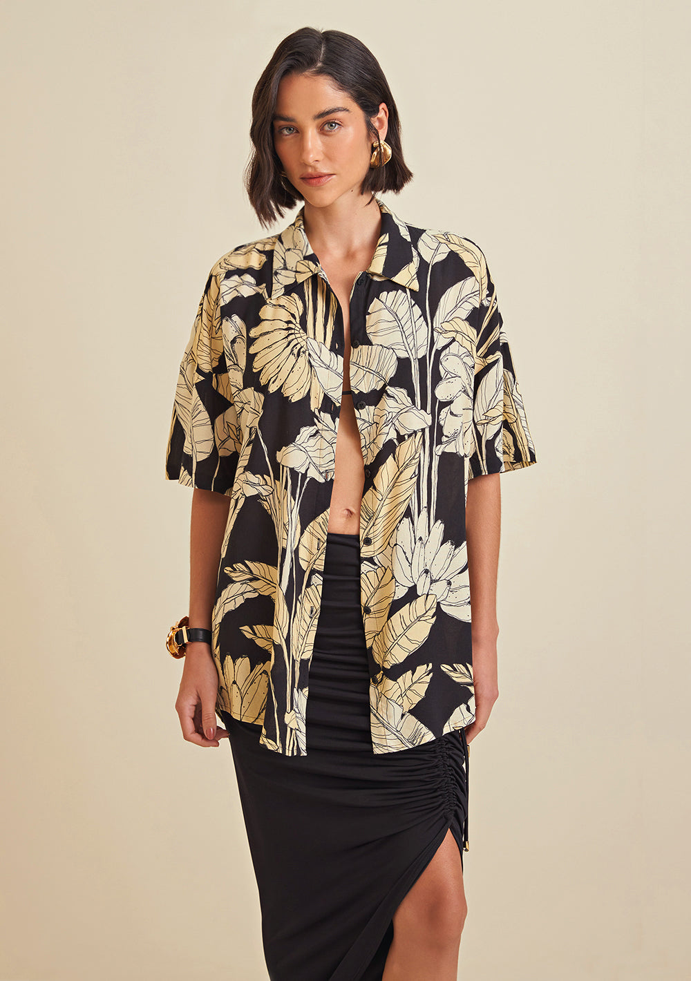 Camisa Mangas Cortas Estampada