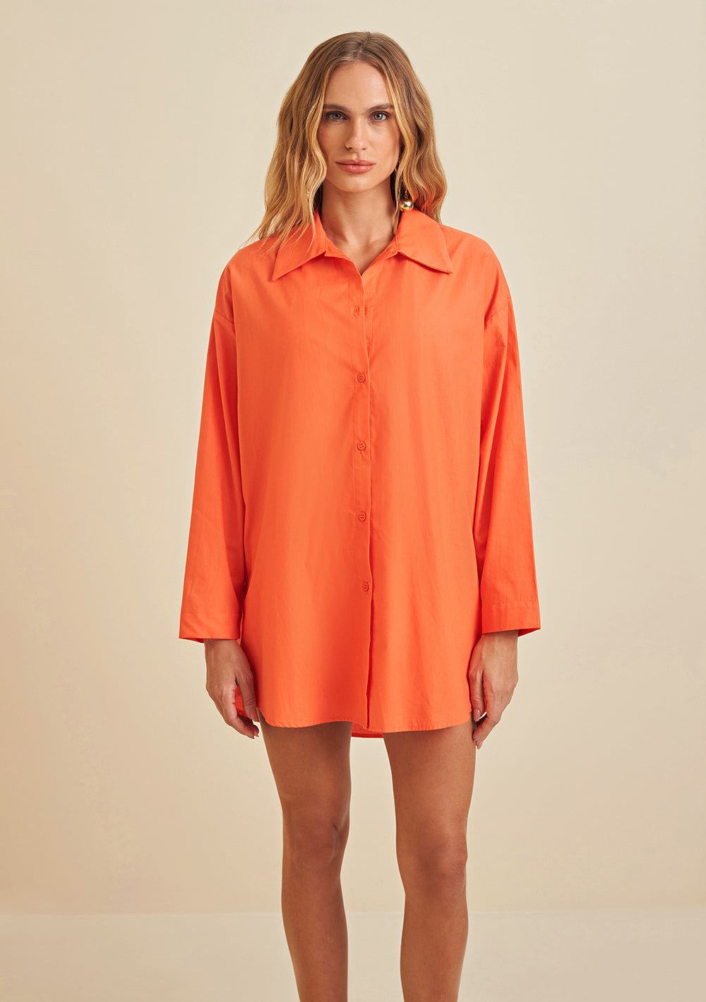 Camisa Mangas Largas Com Botoes