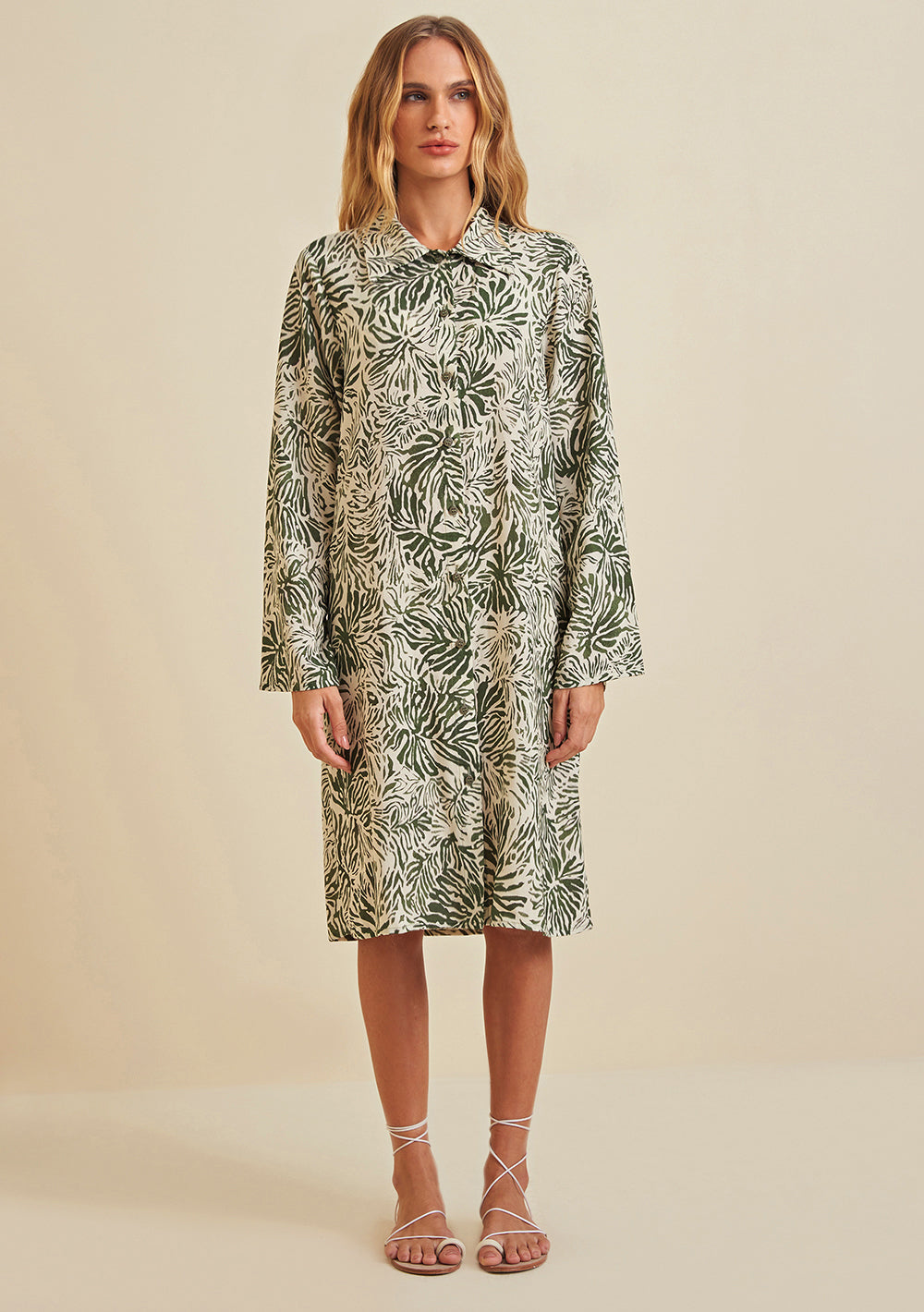 Chemise Largo Con Botones