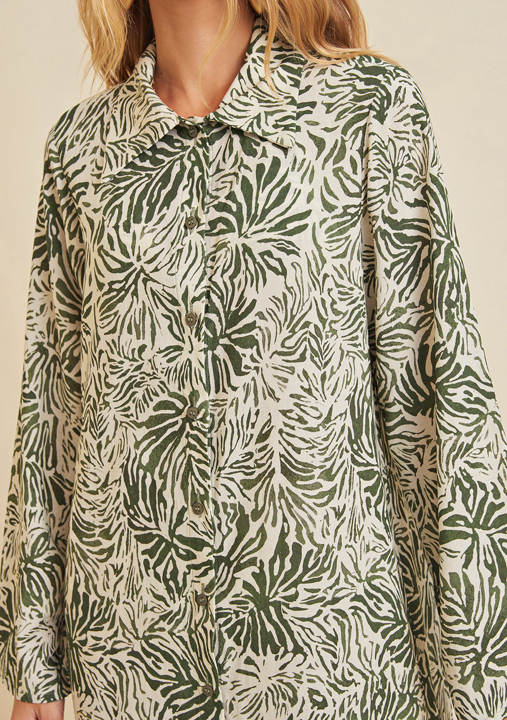 Chemise Largo Con Botones