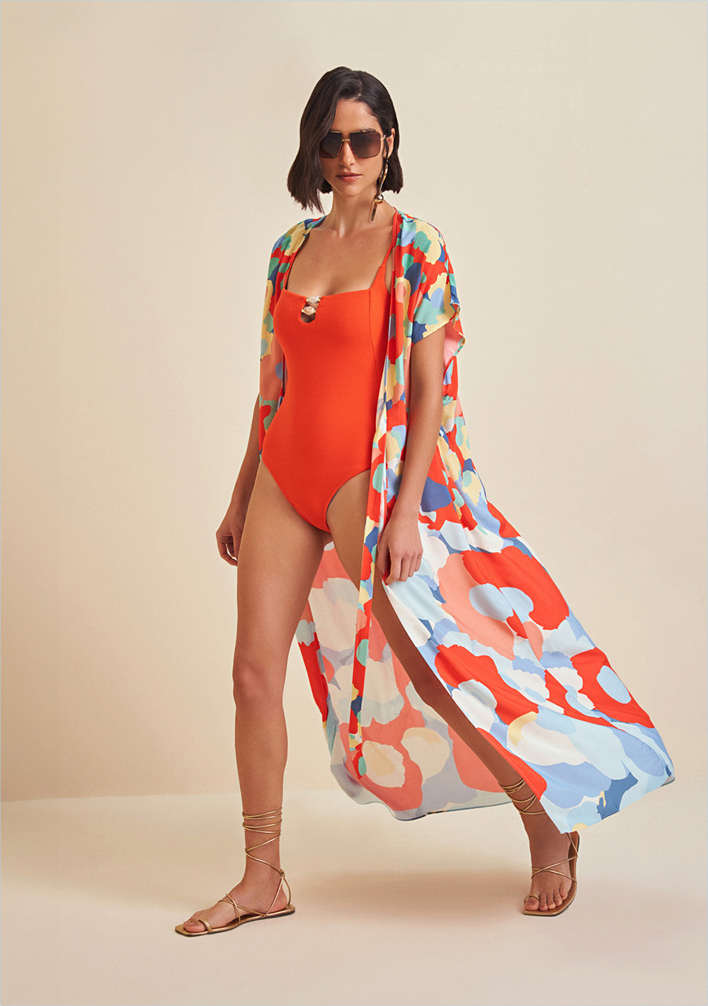 Kaftan Largo Con Amarre Frontal