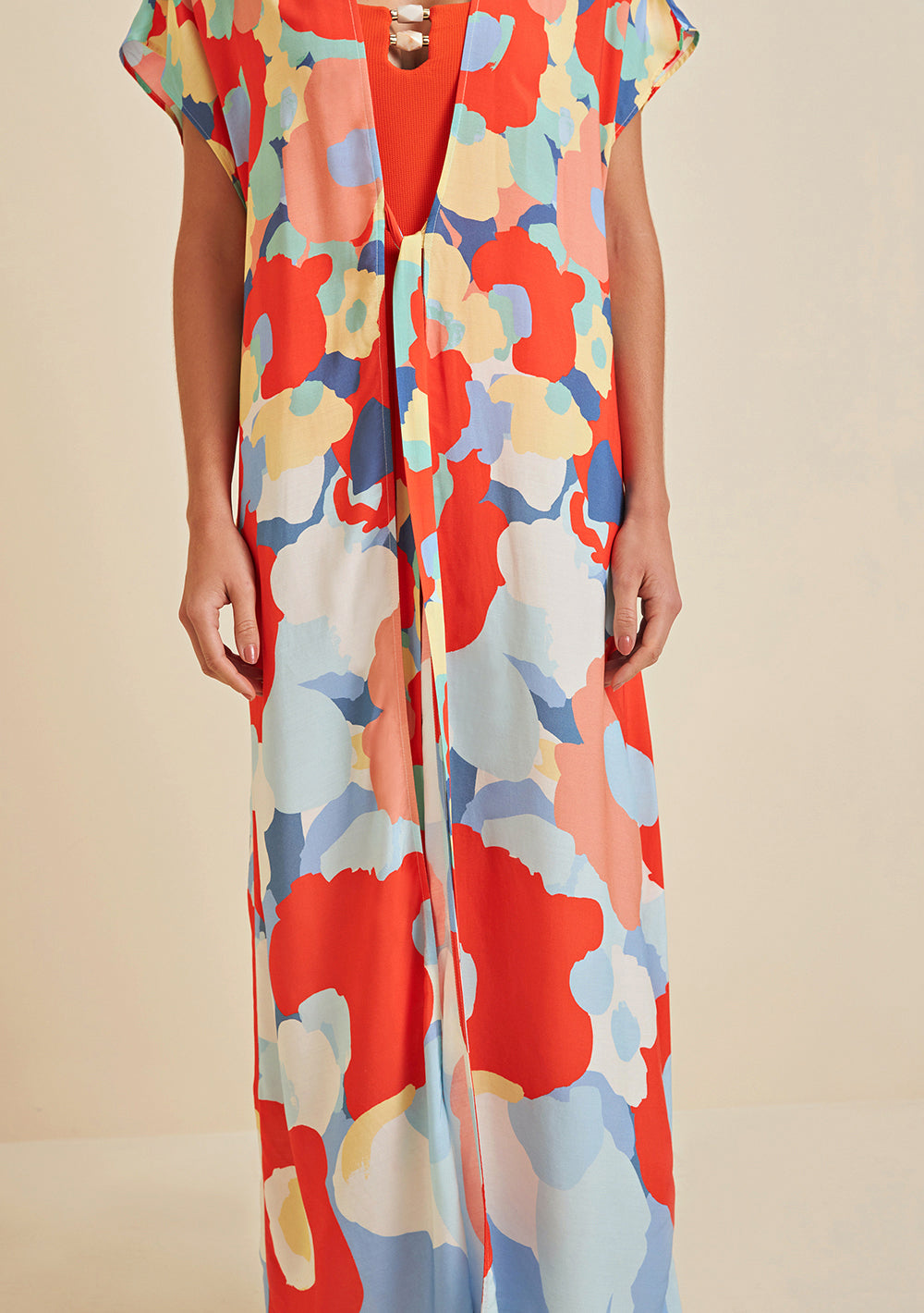 Kaftan Largo Con Amarre Frontal