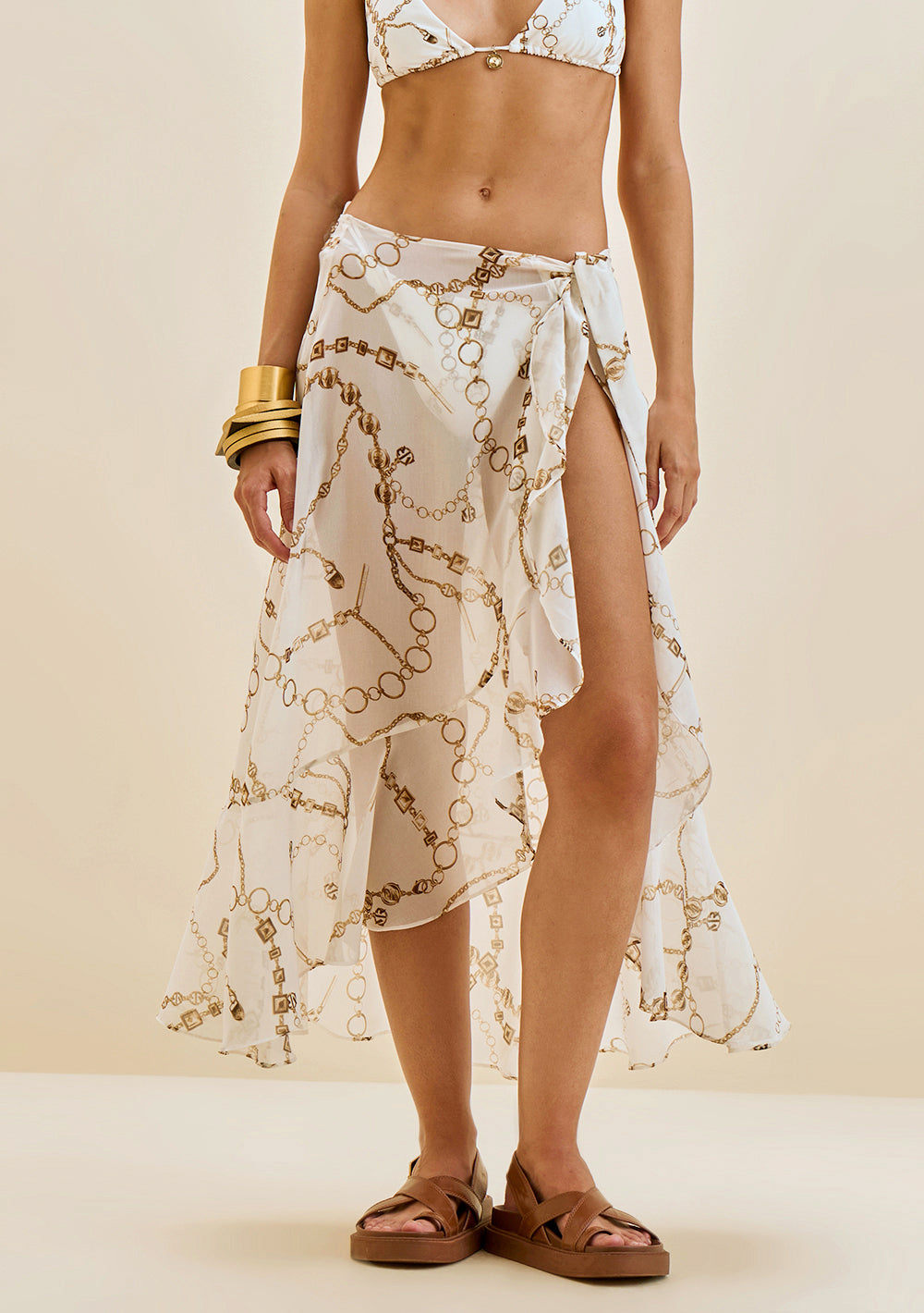 Pollera Evasé Tiro Medio Midi