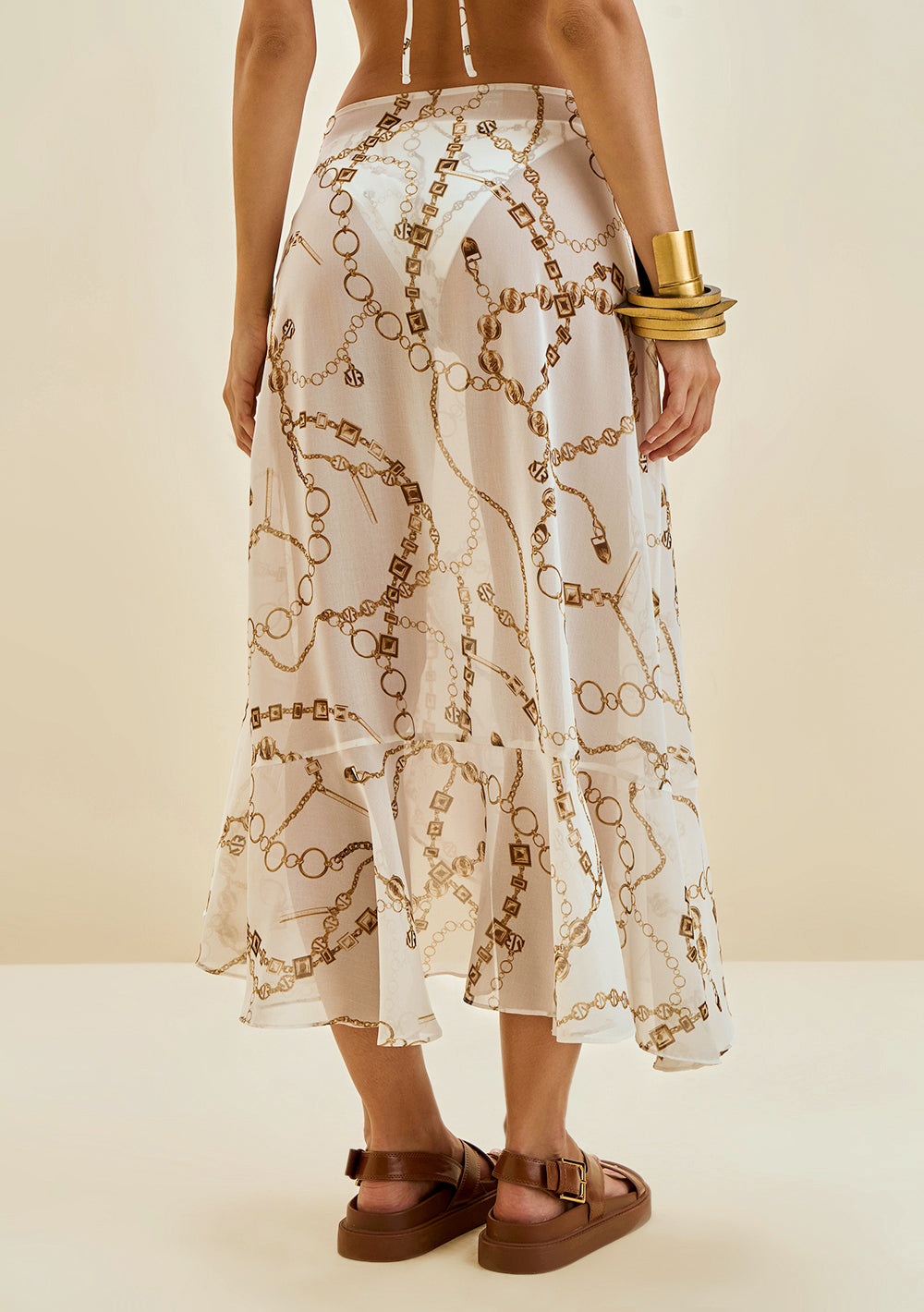 Pollera Evasé Tiro Medio Midi