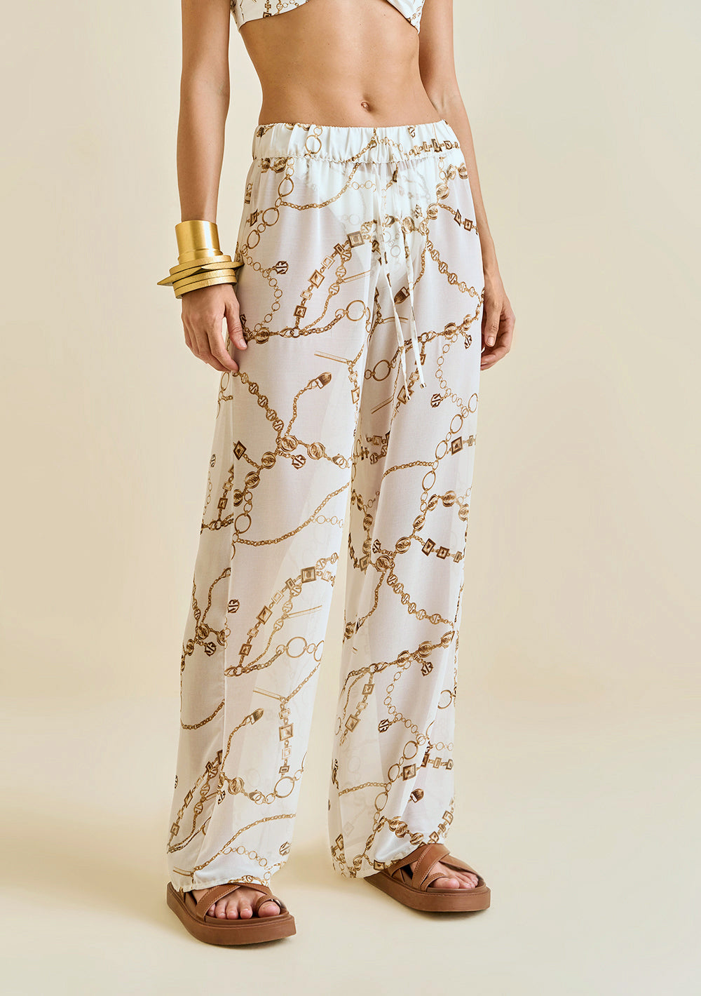 Pantalón Wide Tiro Medio