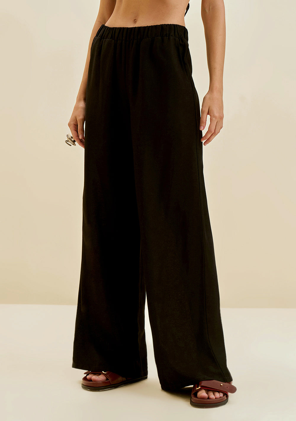 Pantalón Recto Tiro Medio