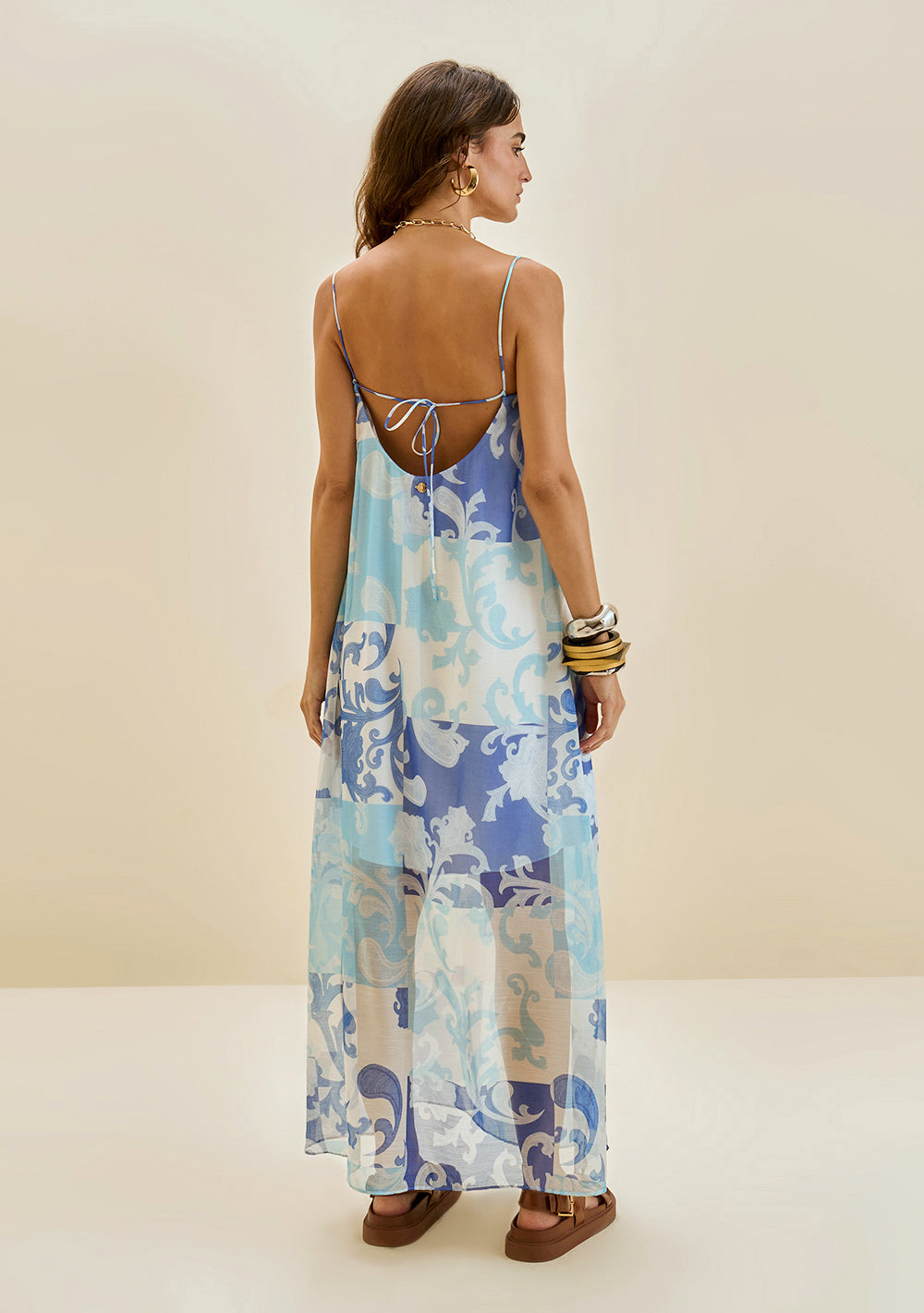 Vestido Suelto Con Tirante Largo