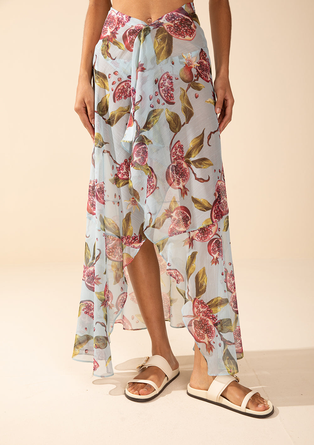 Pollera Recta Tiro Medio Midi