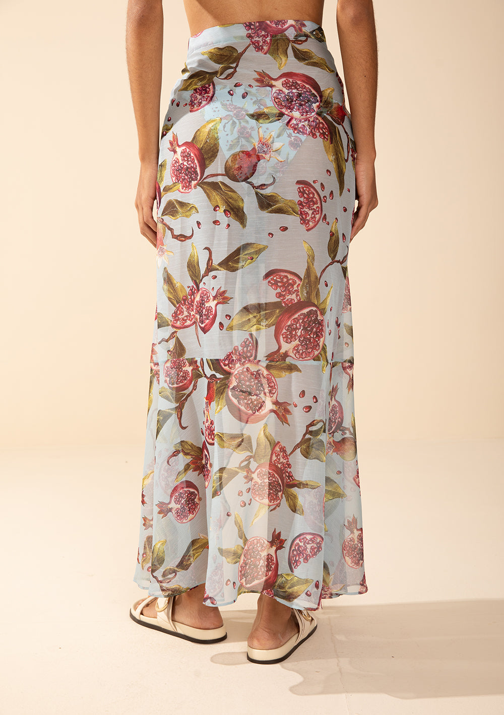 Pollera Recta Tiro Medio Midi