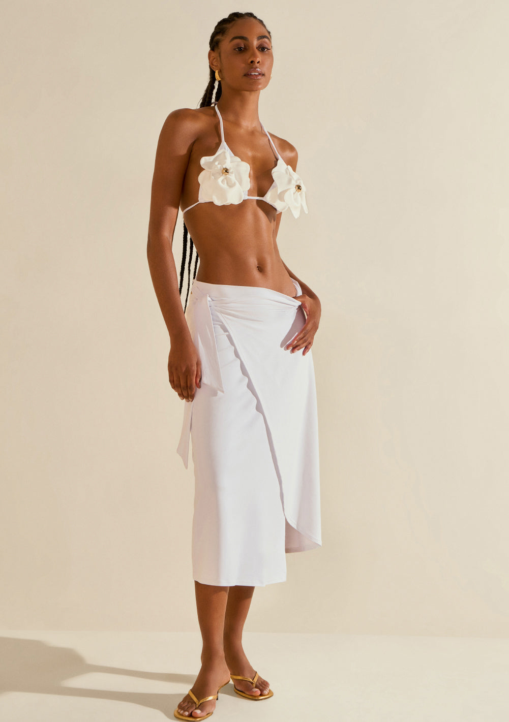 Pollera Evasé Tiro Medio Midi