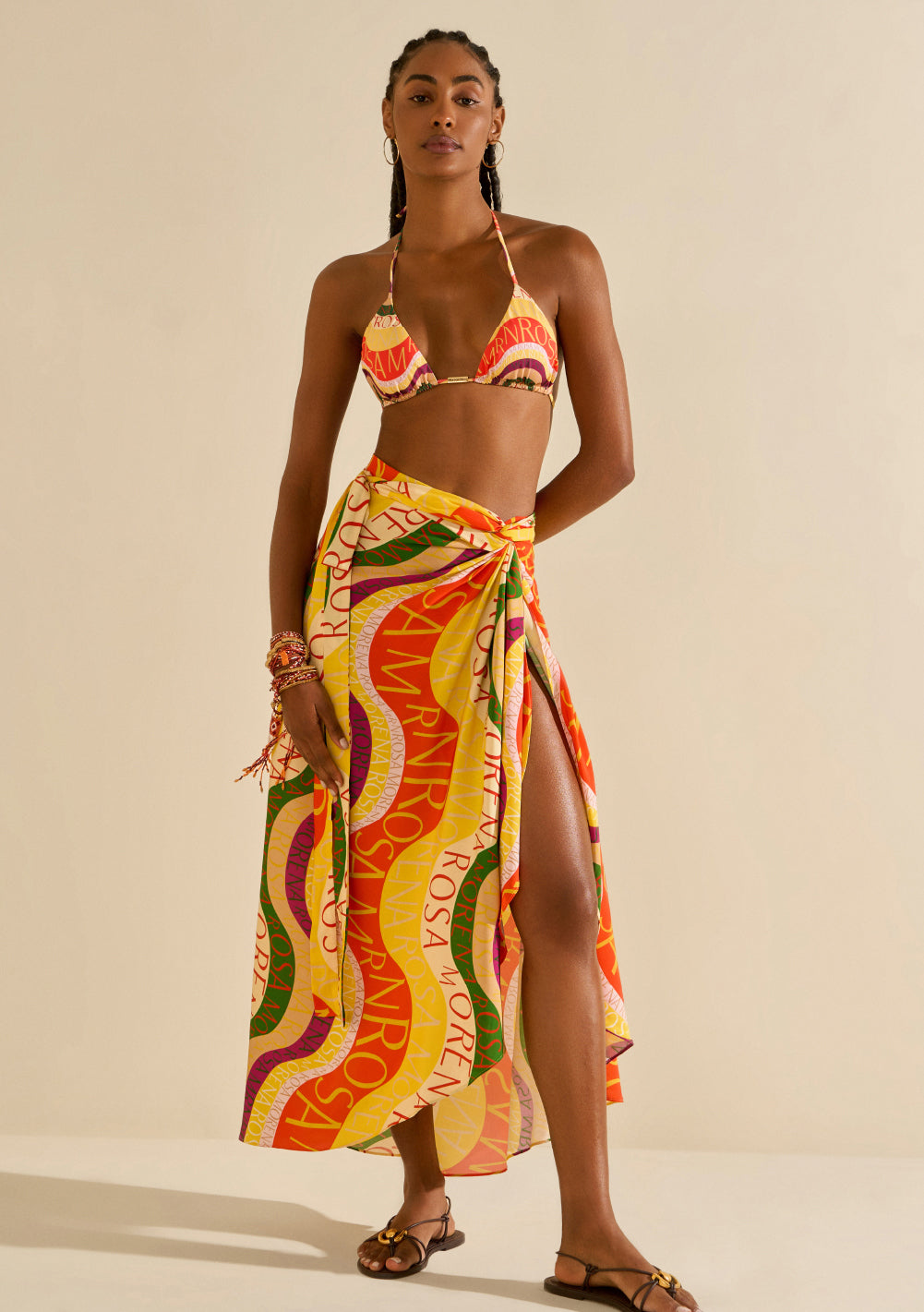 Pollera Evasé Tiro Alto Midi