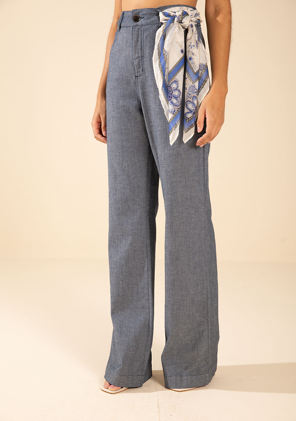 Jeans Flare Tiro Alto