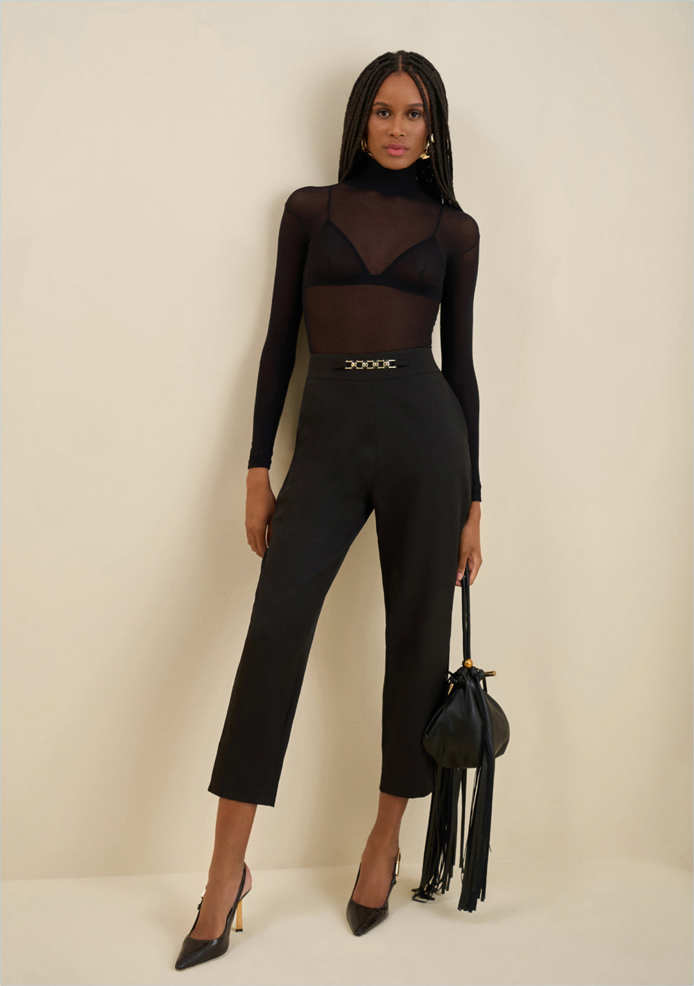 Pantalón Carrot Fit Tiro Alto