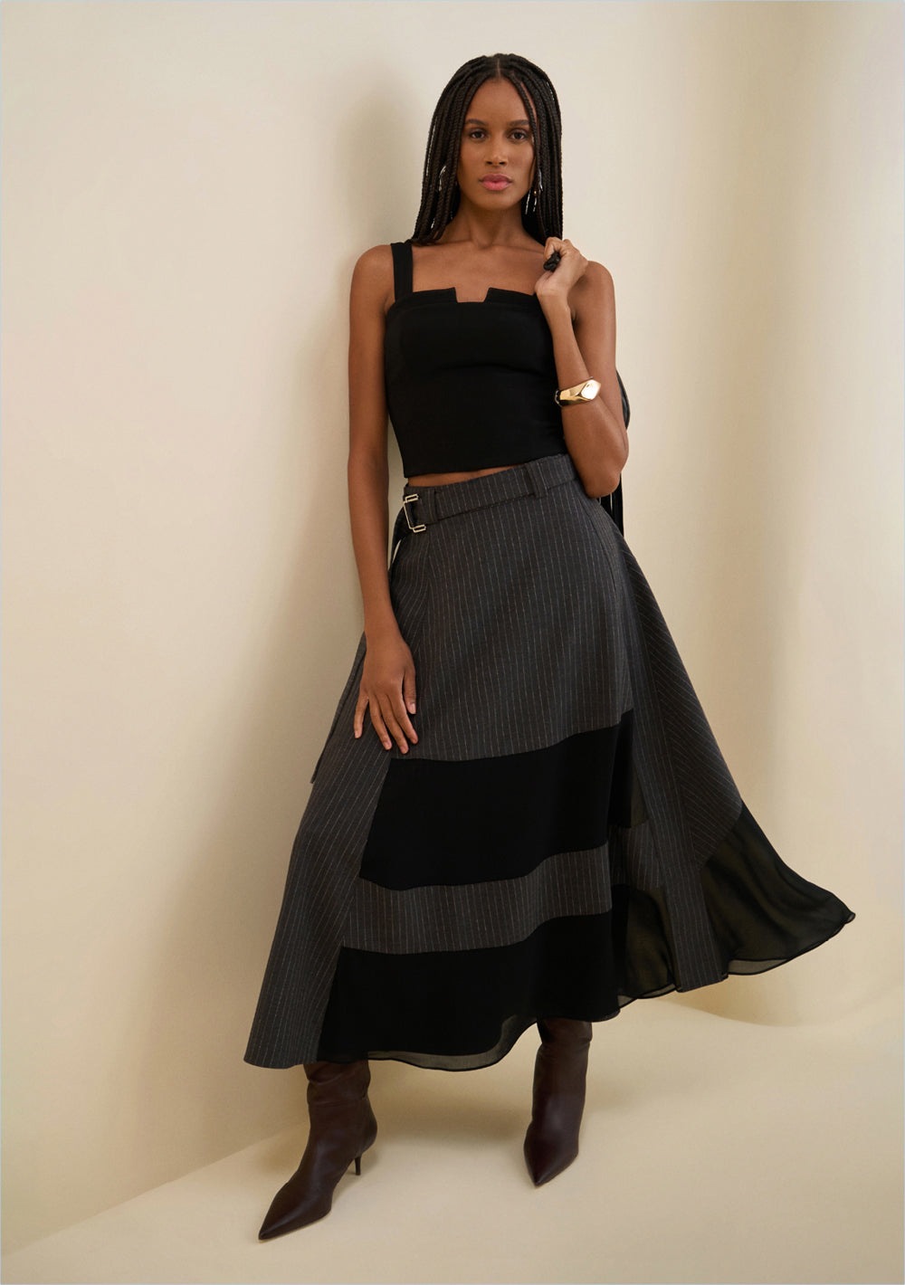 Camisilla Ajustada Escote Cuadrado Cropped