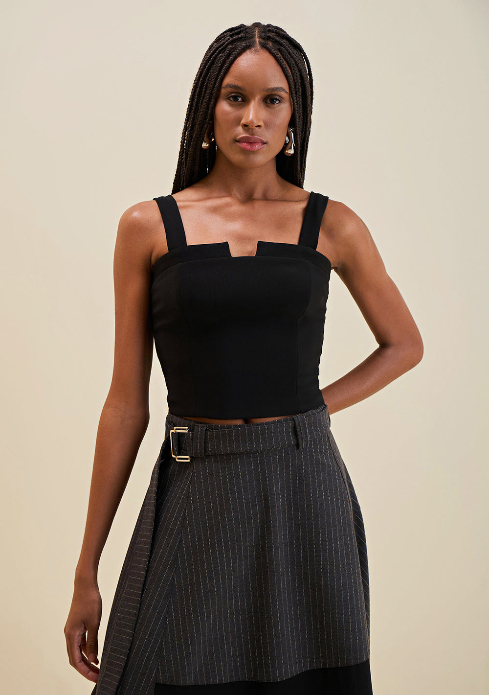 Camisilla Ajustada Escote Cuadrado Cropped