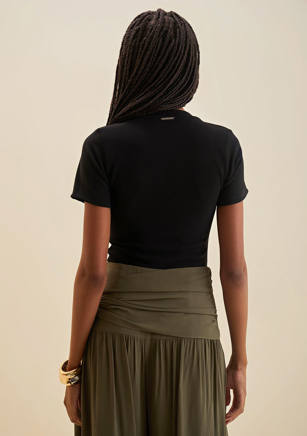 Body Escote En V Mangas Cortas