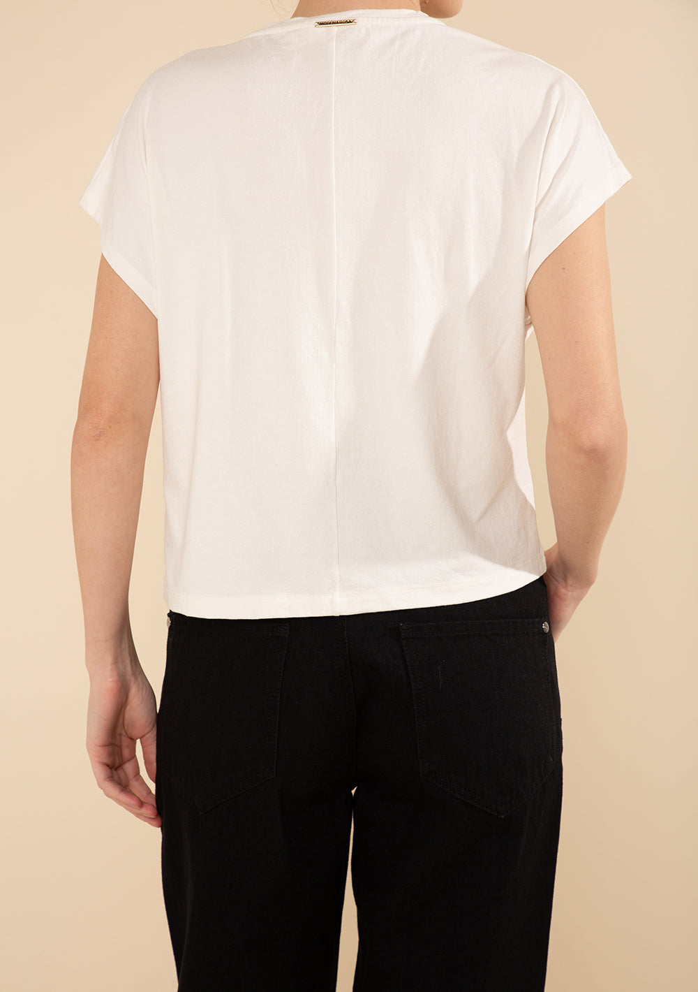 Camiseta Suelta Escote Redondo Mangas Cortas
