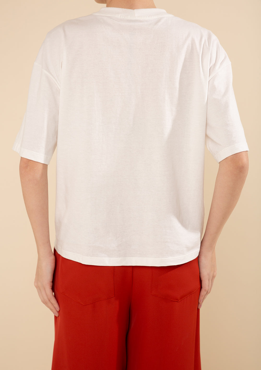 Camiseta Oversized Escote Redondo Mangas Cortas